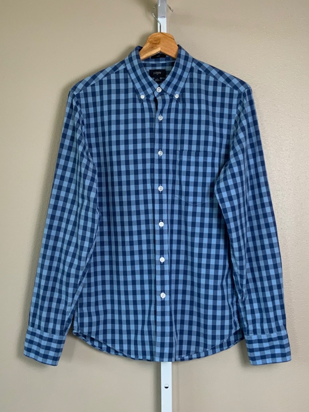 J. Crew Factory Slim Washed Button Down Oxford Shirt in Oversized Gingham